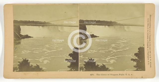 The Glory of Niagara Falls, U.S.A., 1886. Creator: BW Kilburn.