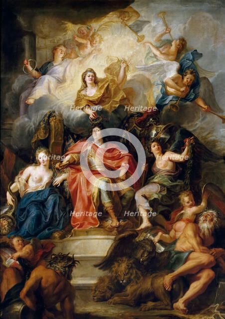 The glorification of Louis XIV. Artist: Coypel, Antoine (1661-1722)