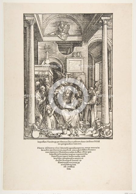 The Glorification of the Virgin, from The Life of the Virgin, Latin Edition, 1511, 1511. Creator: Albrecht Durer.