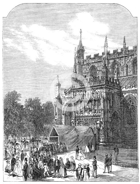 The Gloucester Music Festival: South Porch, Gloucester Cathedral, 1865. Creator: Unknown.