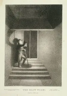 The Glow Worm'; a watchman with his lantern in Lansdown Passage, Westminster, London, c1820. Artist: George Hayter
