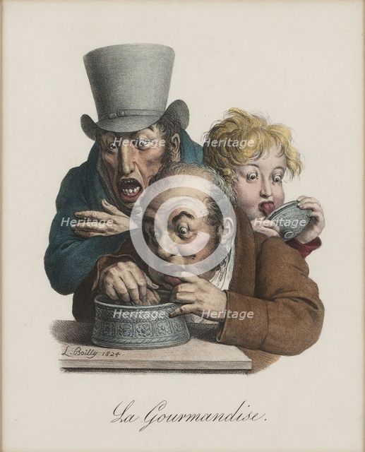 The gluttony, 1824-1825. Artist: Boilly, Louis-Léopold (1761-1845)