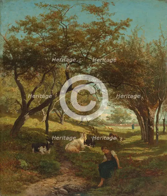 The Goatherdess, 1864. Creator: Gerard Bilders.