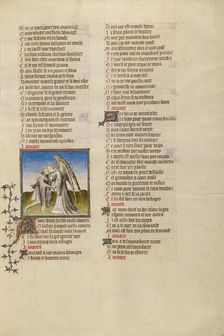 The God of Love Kissing the Lover; Roman de la Rose about 1405. Creator: Unknown