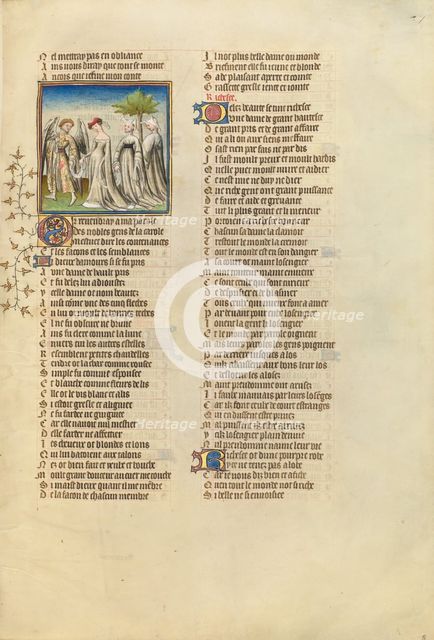The God of Love Leads a Dance; Roman de la Rose, about 1405. Creator: Unknown.