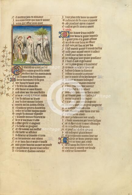 The God of Love Leads a Dance; Roman de la Rose, about 1405. Creator: Unknown.