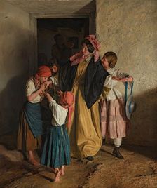 The Godmother's Farewell (After Confirmation), 1859. Creator: Ferdinand Georg Waldmuller