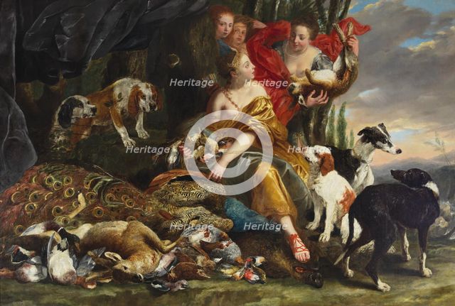 The goddess Diana receiving the kill.