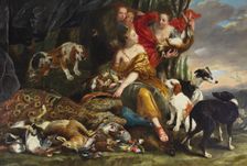 The goddess Diana receiving the kill