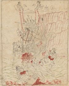 The Goddess Durga Killing the Buffalo Demon, Mahisha (Mahishasura Mardini), ca. 1760. Creator: Unknown