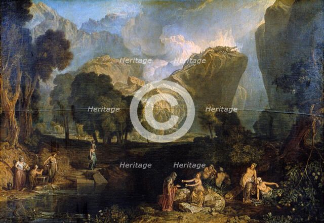 'The Goddess of Discord Choosing the Apple of Contention in the Garden of the Hesperides', 1806. Artist: JMW Turner