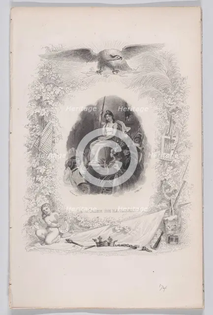 The Goddess Liberty, from The Songs of Béranger, 1829. Creators: Melchior Péronard, Jean Jacques Frilley.