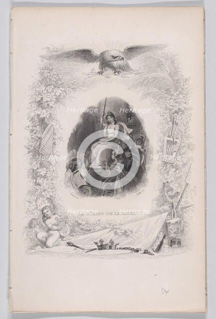 The Goddess Liberty, from The Songs of Béranger, 1829. Creators: Melchior Péronard, Jean Jacques Frilley.