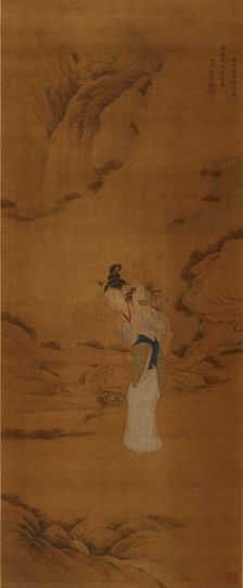 The goddess Magu with a basket of flowers, Qing Dynasty (1645-1911)