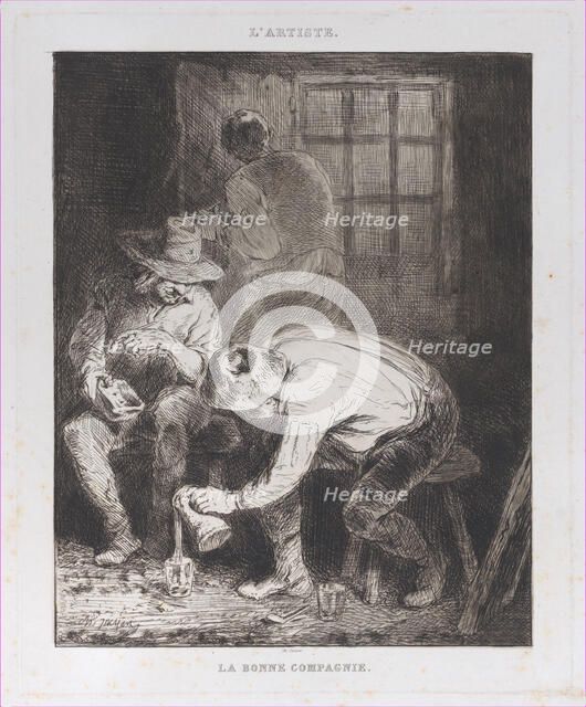 The Good Company, 1846. Creator: Charles Emile Jacque.