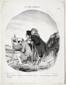 The Good Bourgeois, Plate 23: "But yes, my dear, I assure you that this gentleman is drawing..., 184 Creator: Honoré Daumier (French, 1808-1879)