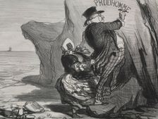 The Good Bourgeois (plate 3): I want to leave an imperishable monument of our visit..., 1854. Creator: Honoré Daumier (French, 1808-1879)