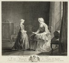 The Good Education, 1749. Creator: Jacques Philippe Le Bas