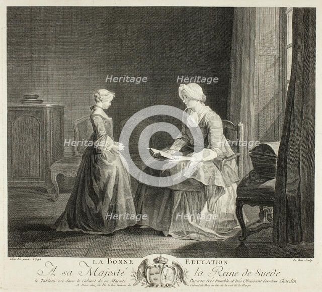 The Good Education, 1749. Creator: Jacques Philippe Le Bas.
