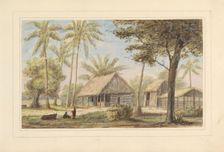 The Good Expectation at the Wanica Canal; from an album of drawings of Suriname, 1859. Creator: Jacob van Geffen