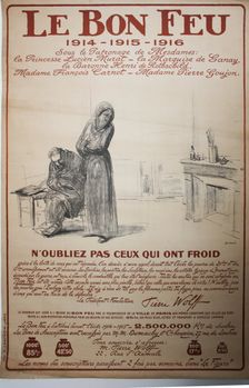 The Good Fire - Remember those who are cold, c. 1916. Creator: Jean Louis Forain