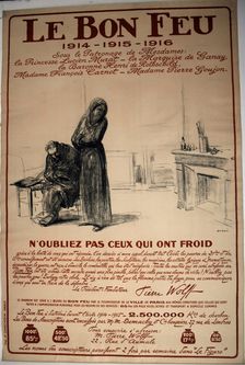 The Good Fire - Remember those who are cold, c. 1916. Creator: Jean Louis Forain