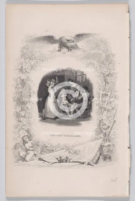 The Good Old Man from The Songs of Béranger, 1829. Creator: Melchior Péronard.