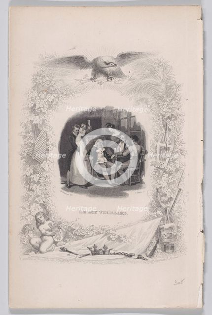 The Good Old Man from The Songs of Béranger, 1829. Creator: Melchior Péronard.
