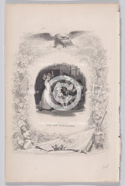 The Good Old Man from The Songs of Béranger, 1829. Creator: Melchior Péronard.