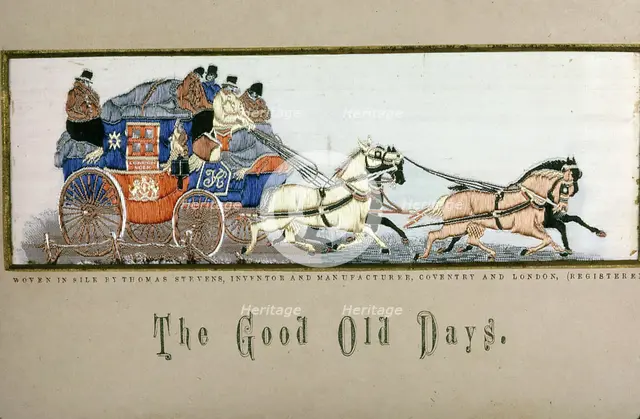 The Good Old Days (also known as "The London and York Royal Mail Coach"), Coventry, After 1879. Creator: Thomas Stevens.