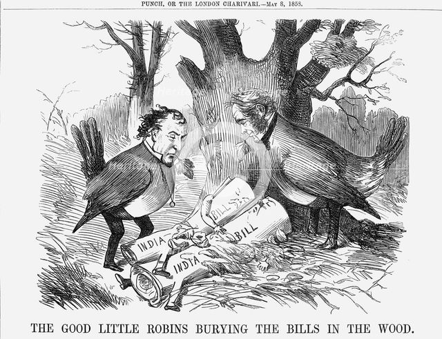'The Good Little Robins burying the Bills in the Wood', 1858. Creator: Unknown.