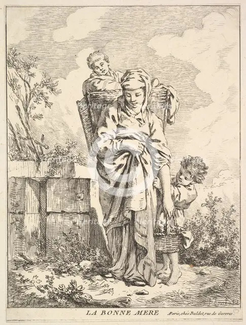 The Good Mother, 18th century. Creator: Jacques Gabriel Huquier.