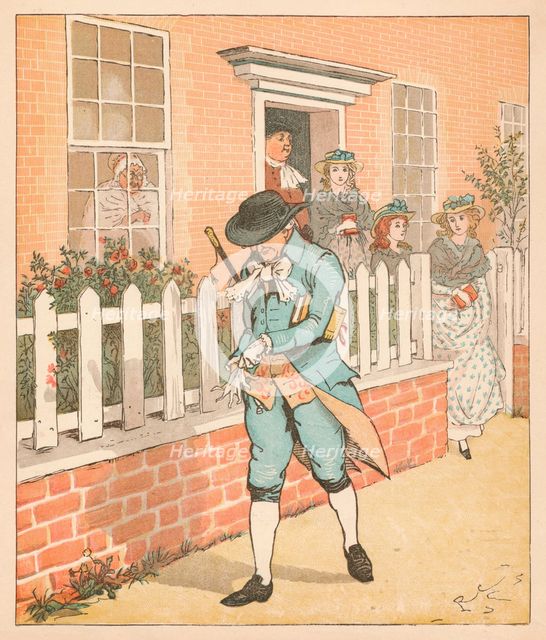 The good man of Islington setting out to church, c1879.  Creator: Randolph Caldecott.