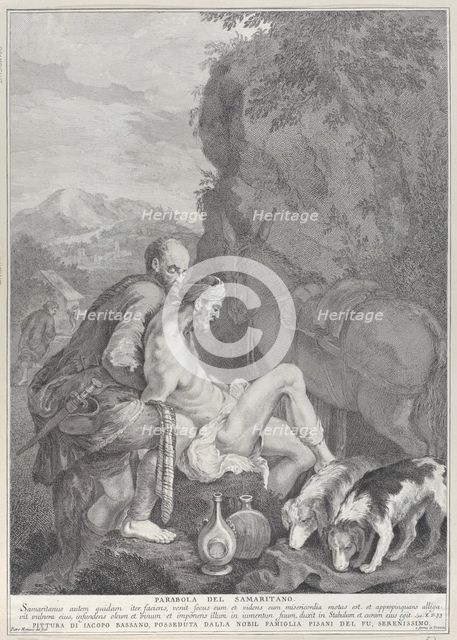 The Good Samaritan, 1743-63. Creator: Pietro Monaco.