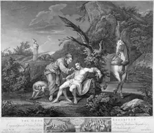 The Good Samaritan 1772. Creators: Simon François Ravenet, JM Delatre