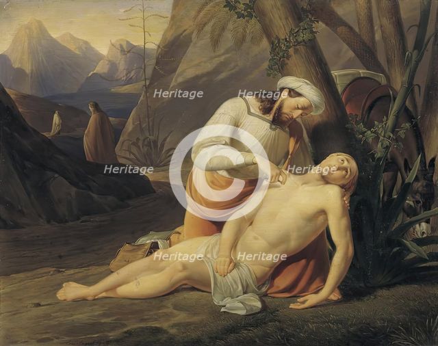 The Good Samaritan, 1835. Creator: Erasmus Engert.