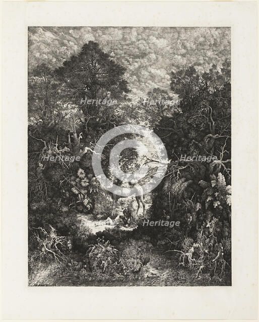The Good Samaritan, 1861. Creator: Rodolphe Bresdin.