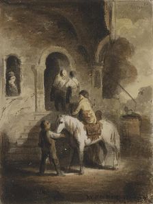 The Good Samaritan, mid 19th century. Creator: Alfred Jacob Miller