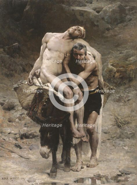 The Good Samaritan. Artist: Morot, Aimé Nicolas (1850-1913)