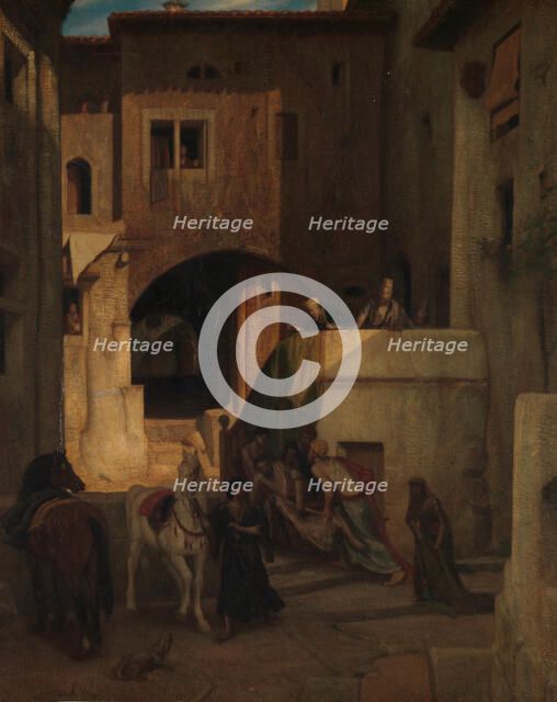 The Good Samaritan, by 1853. Creator: Alexandre Gabriel Decamps.