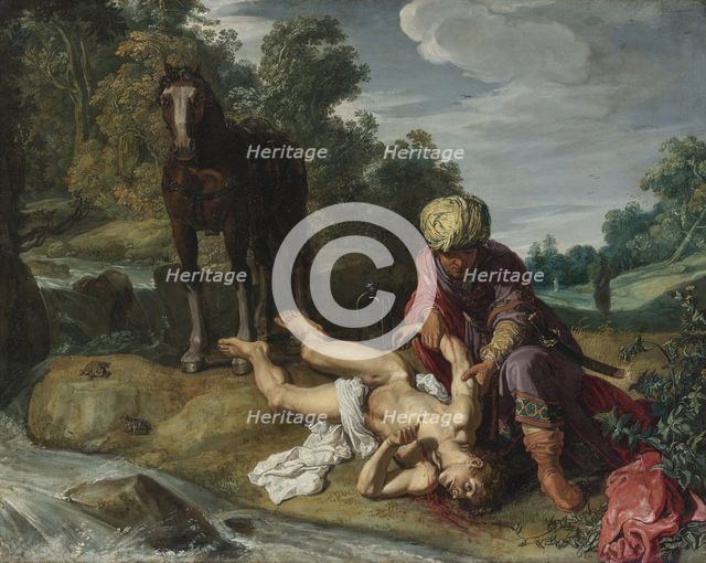 The Good Samaritan, c. 1612. Artist: Lastman, Pieter Pietersz. (1583-1633)