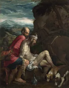 The Good Samaritan, ca 1562-1563. Artist: Bassano, Jacopo, il vecchio (ca. 1510-1592)