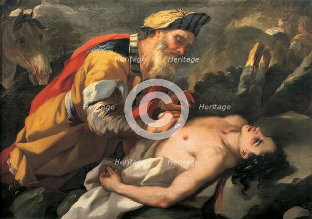 The Good Samaritan, ca 1705. Creator: Malinconico, Nicola (Nicolò) (1663-1726).