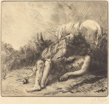 The Good Samaritan (Le bon samaritain). Creator: Alphonse Legros