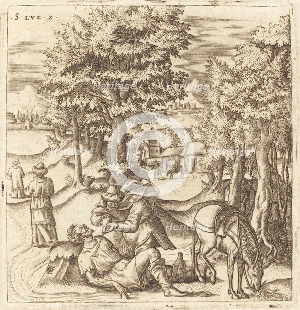 The Good Samaritan, probably c. 1576/1580. Creator: Leonard Gaultier.
