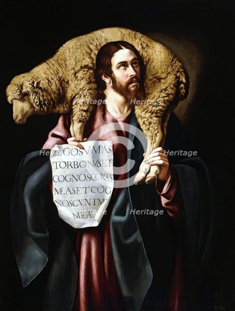 The Good Shepherd, 17th century. Creator: Cristóbal García Salmerón.