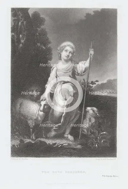 The Good Shepherd, 20th century. Creator: A.H. Ritchie.