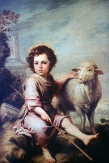 The Good Shepherd c1650. Artist: Bartolomé Esteban Murillo