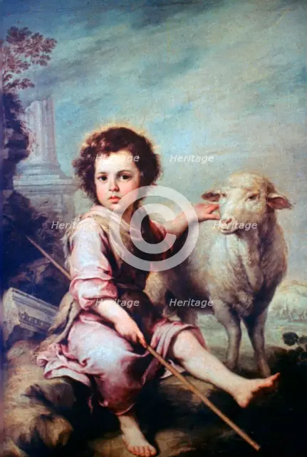 'The Good Shepherd', c1650. Artist: Bartolomé Esteban Murillo 