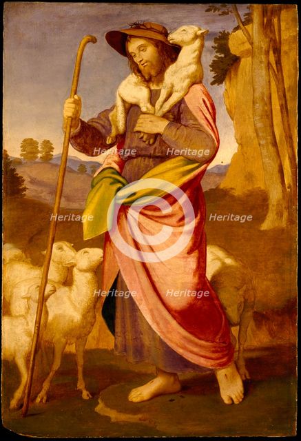 The Good Shepherd, Early 1860s. Creator: Overbeck, Johann Friedrich (1789-1869).